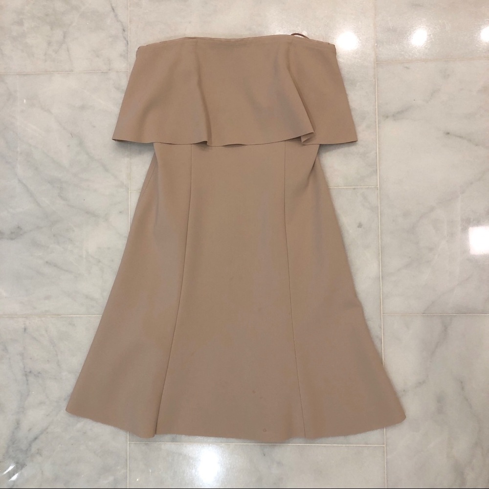 Elizabeth & James strapless blush/nude dress